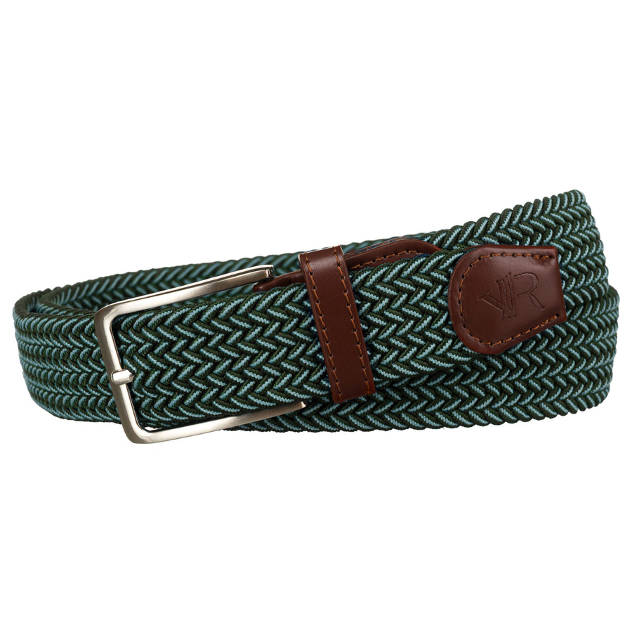 Uniseksowy pasek parciany w szarym kolorze z tradycyjną klamrą - Rovicky