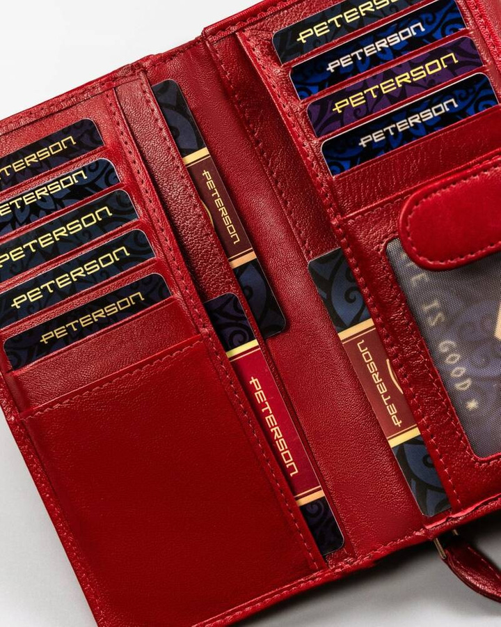Leather wallet RFID PETERSON PTN KA-22