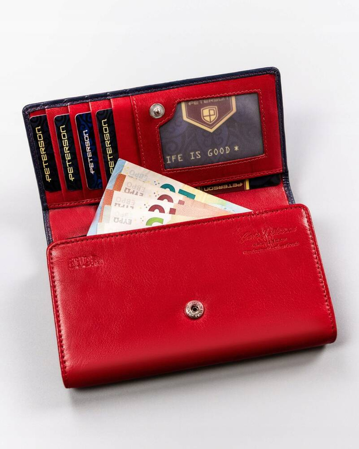 Leather wallet RFID PETERSON PTN KA-19