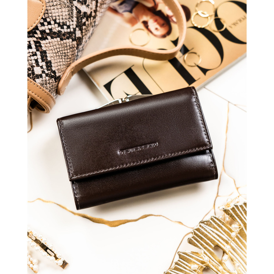 Leather wallet RFID PETERSON PTN RD-18-NGV