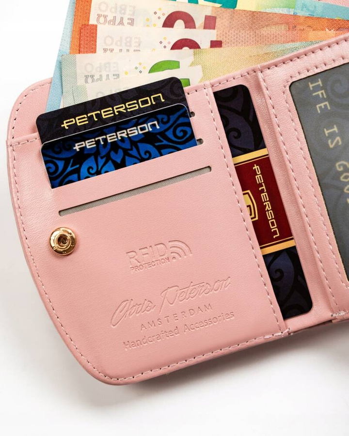 Leatherette wallet RFID PETERSON PTN 1830-F8