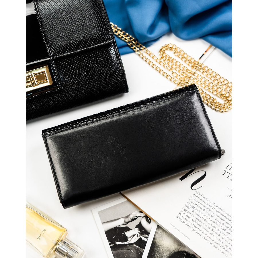 Leather+leatherette wallet RFID 4U CAVALDI PN20-RS