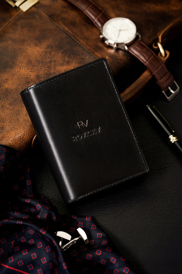 Leather wallet RFID ROVICKY RV-7680278-5-BCA-450