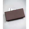 Brązowy, duży portfel damski ze skóry ekologicznej z kieszonką zewnętrzną, zamykany na zatrzask - 4U Cavaldi