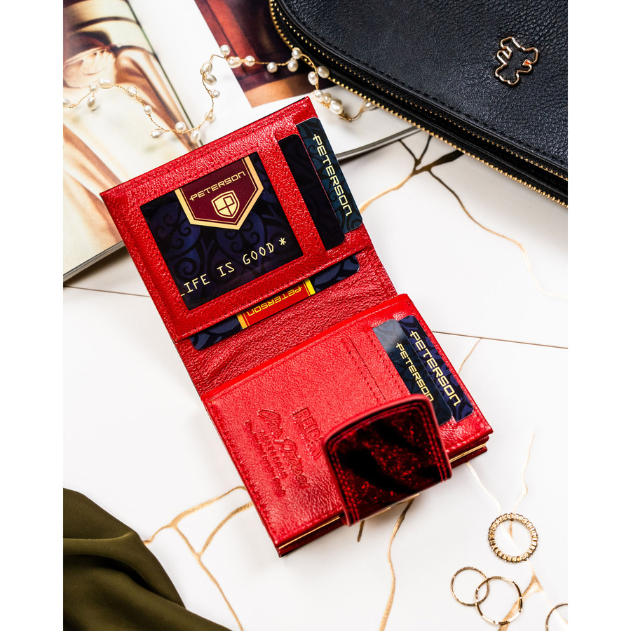 Leather wallet RFID PETERSON PTN PS329-HNL