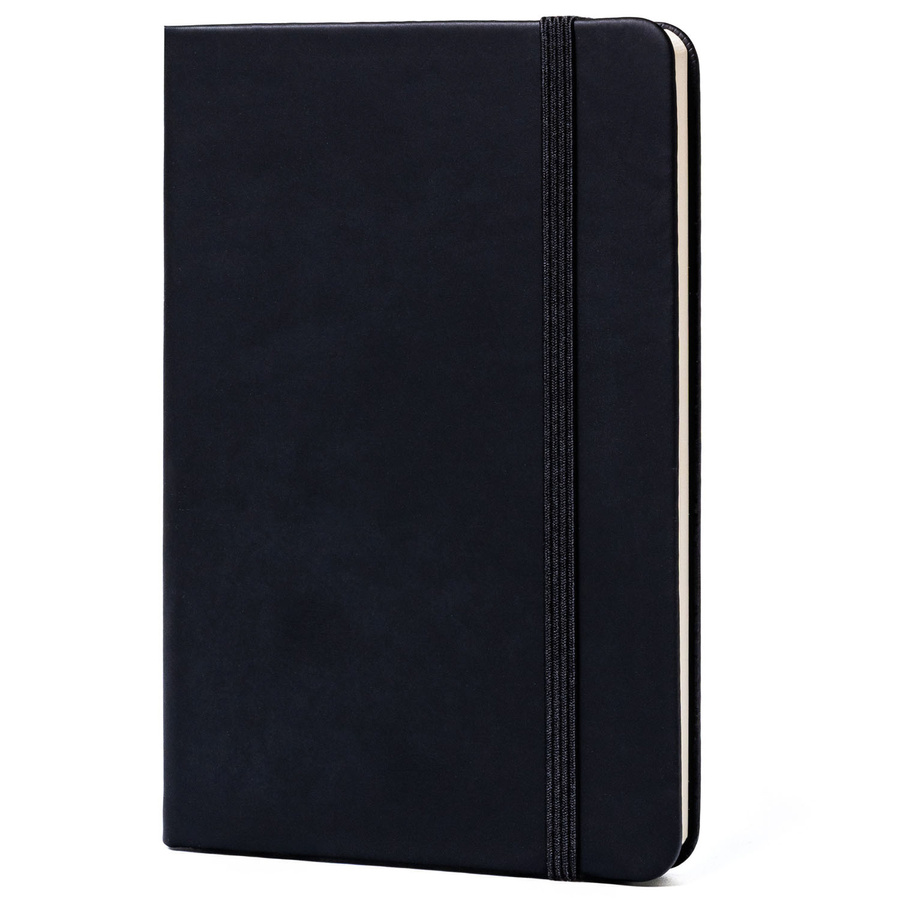 Czarny notes w formacie A6 zadrukowany w linie - Peterson