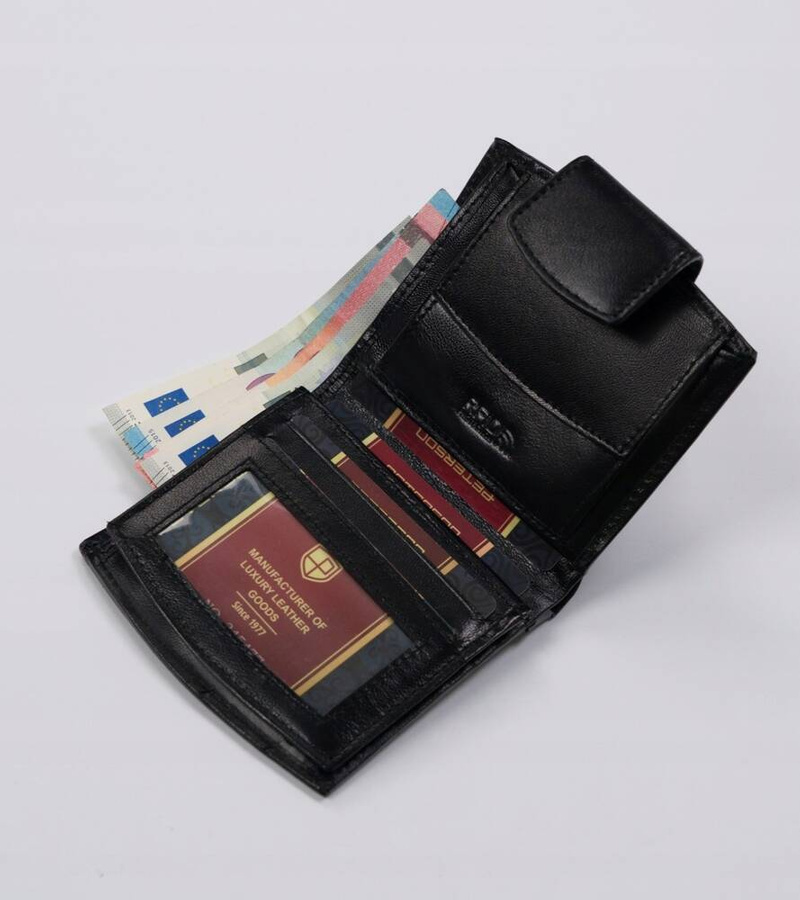 Leather wallet RFID PETERSON PTN RD-314-GCL-M