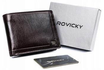 Leather wallet RFID ROVICKY PC-103-BAR