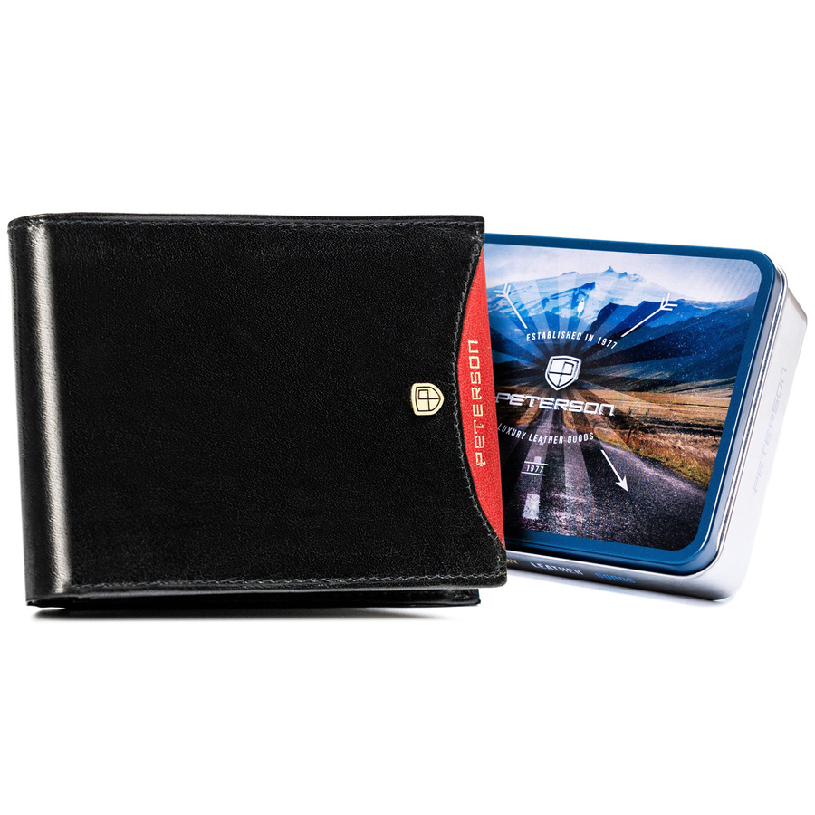 Leather wallet RFID PETERSON PTN 304.01 2-1-1