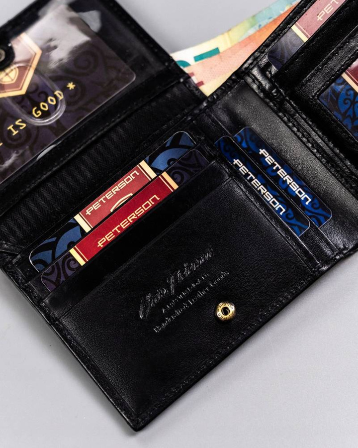 Leather wallet RFID PETERSON PTN 22301L-VT
