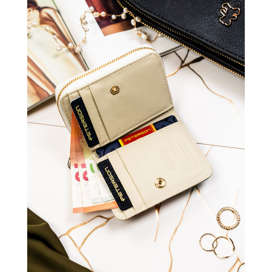 Leather and leatherette wallet RFID PETERSON PTN PX33-PF1