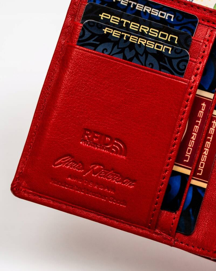 Leather wallet RFID PETERSON PTN KA-26