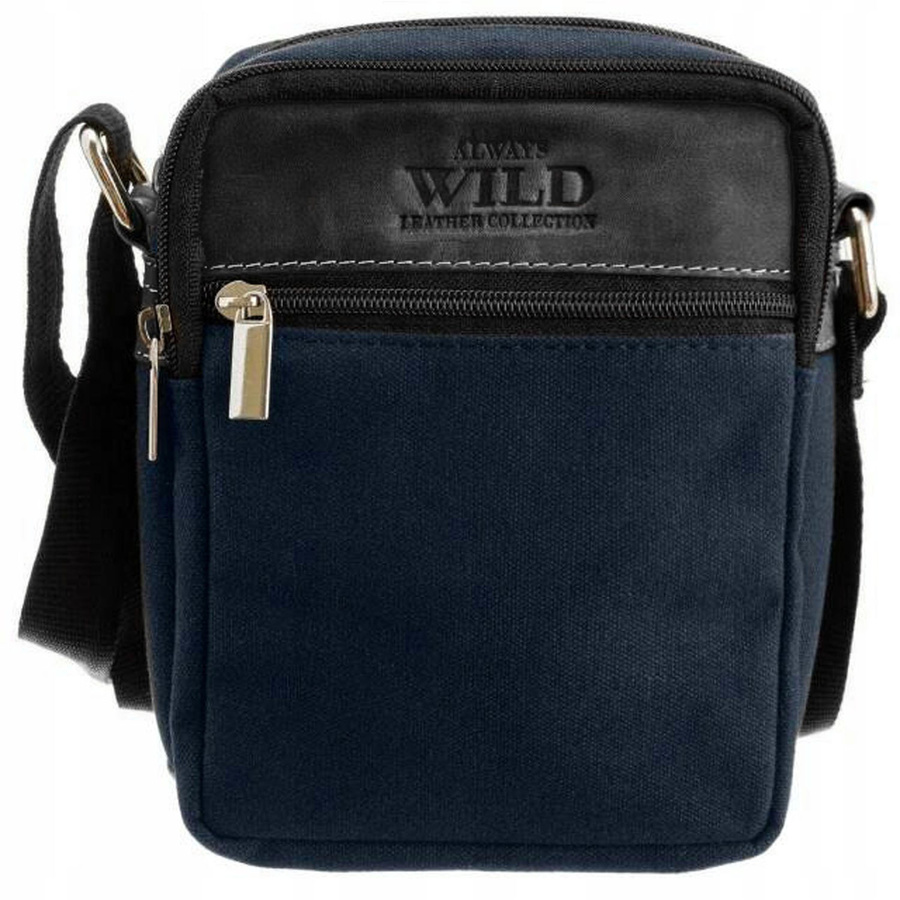 Leather+canvas bag ALWAYS WILD 588-MHC