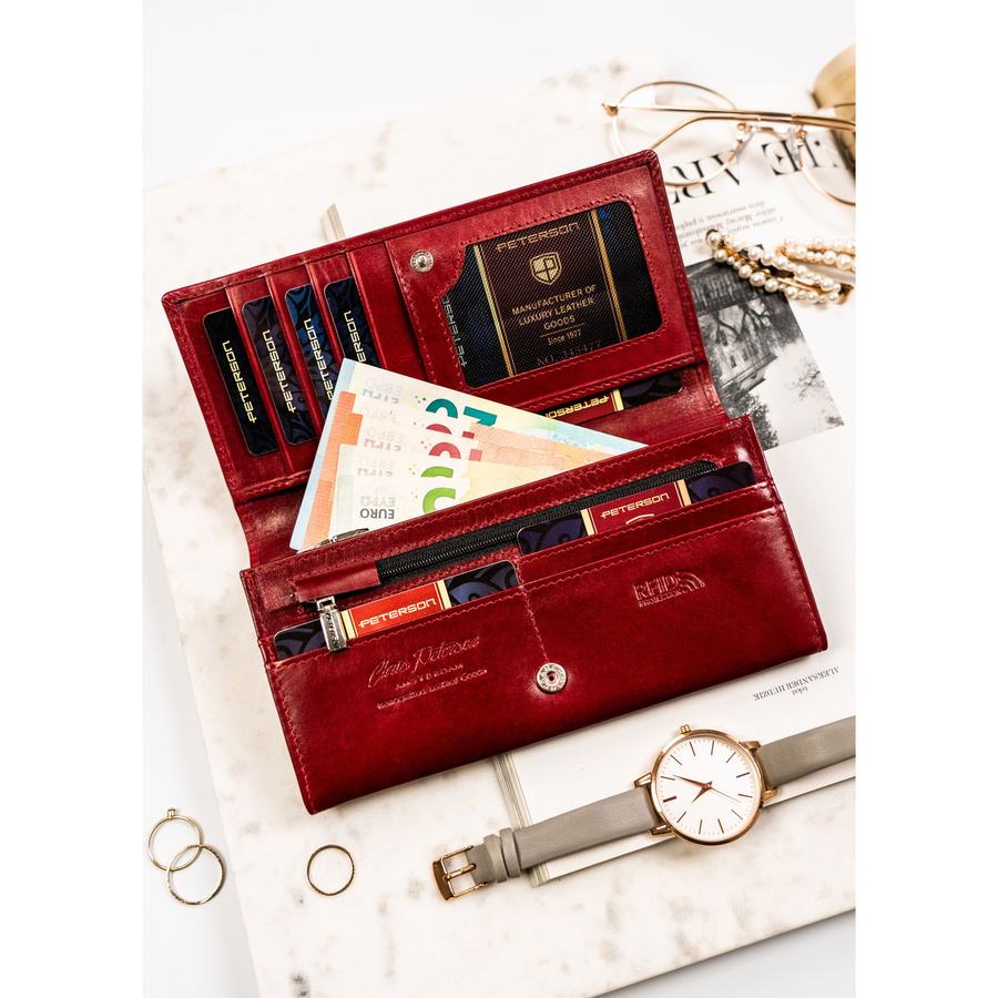 Leather wallet RFID PETERSON PTN 1680177-TVT