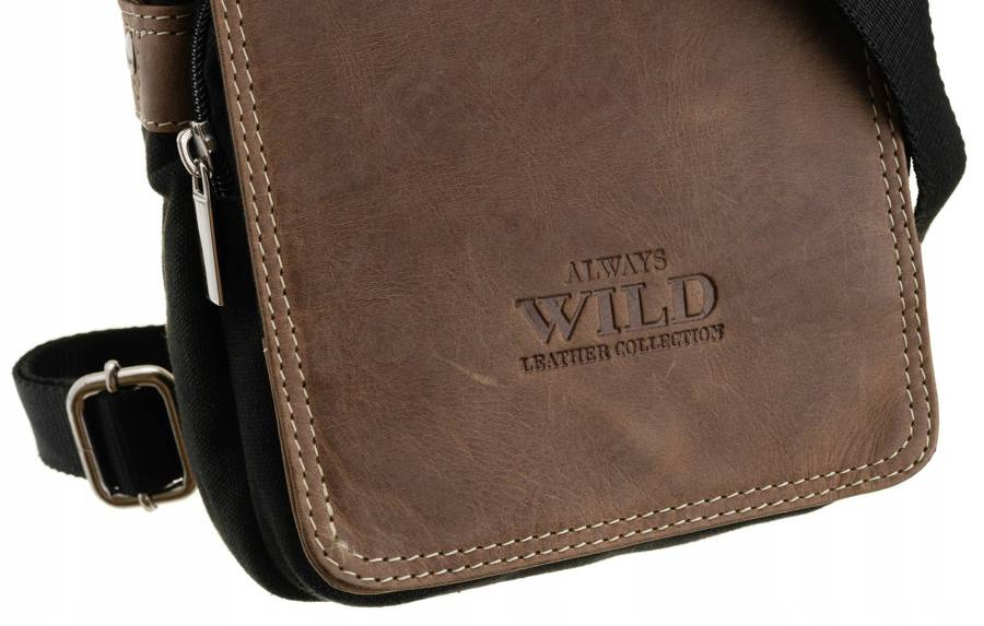 Skórzana, męska torba na ramię - Always Wild
