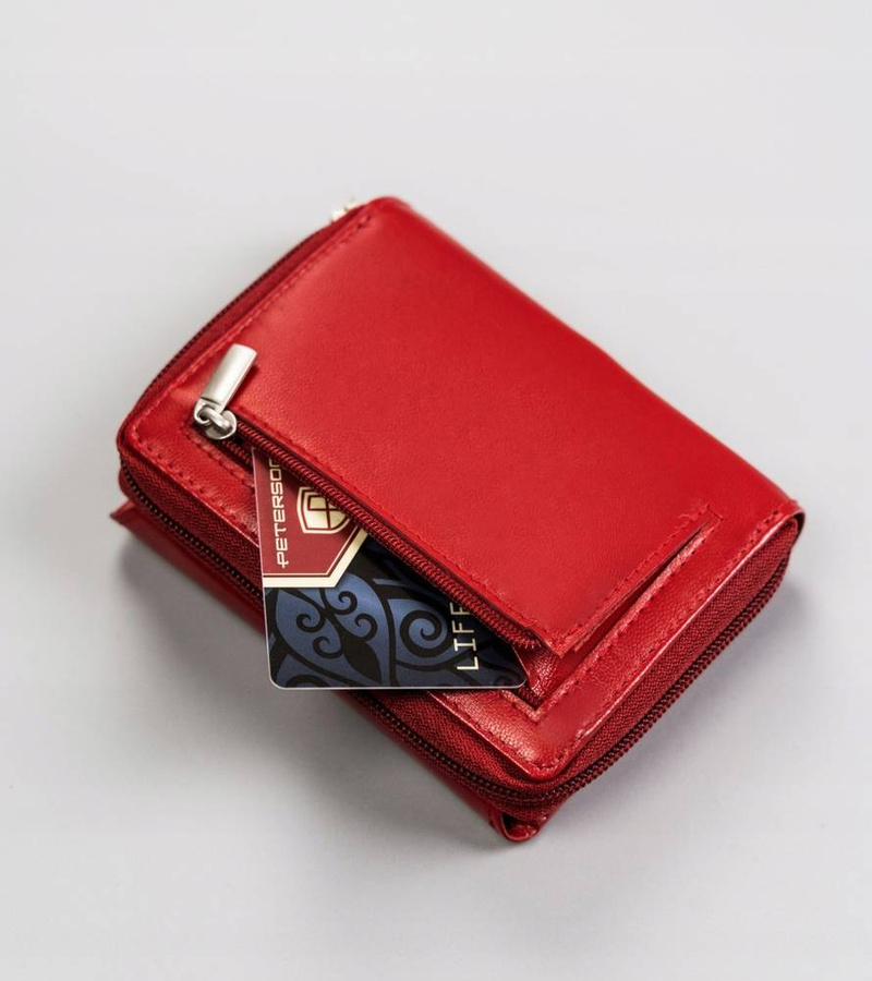 Leather wallet RFID PETERSON PTN RD-29-GCL