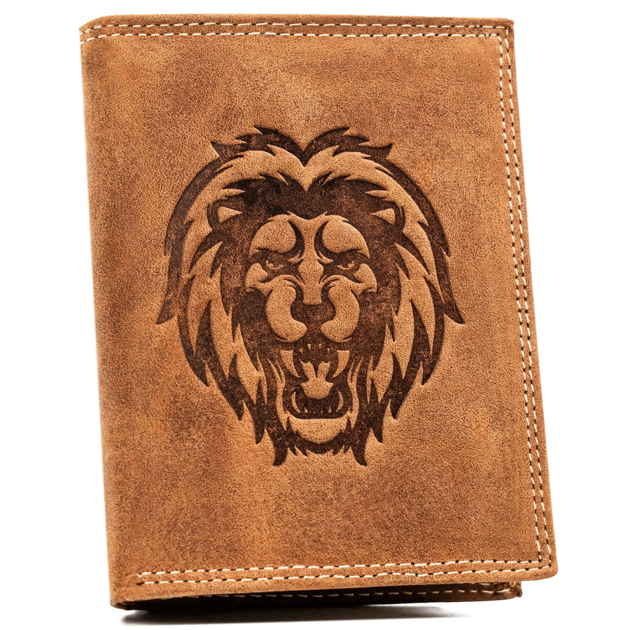 Leather wallet RFID ALWAYS WILD N4-CHM-LION