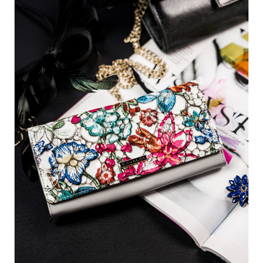 Leather wallet 4U CAVALDI PN20-FL-BL-MULTI