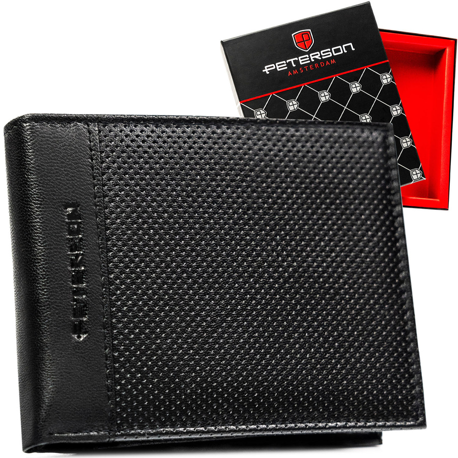 Leather wallet RFID PETERSON PTN N992-DOT