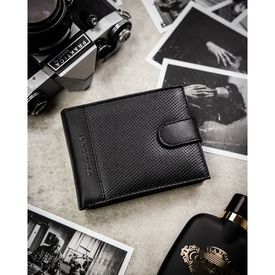 Leather wallet RFID PETERSON PTN N992L-DOT