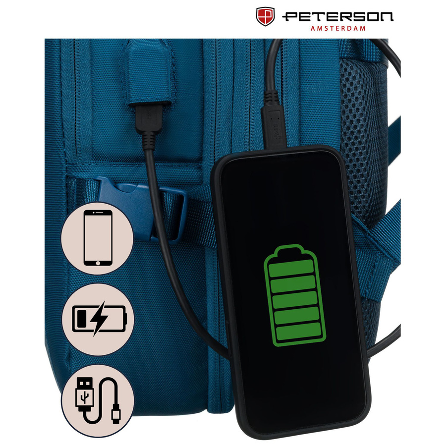 Polyester bagpack PETERSON PTN 24421