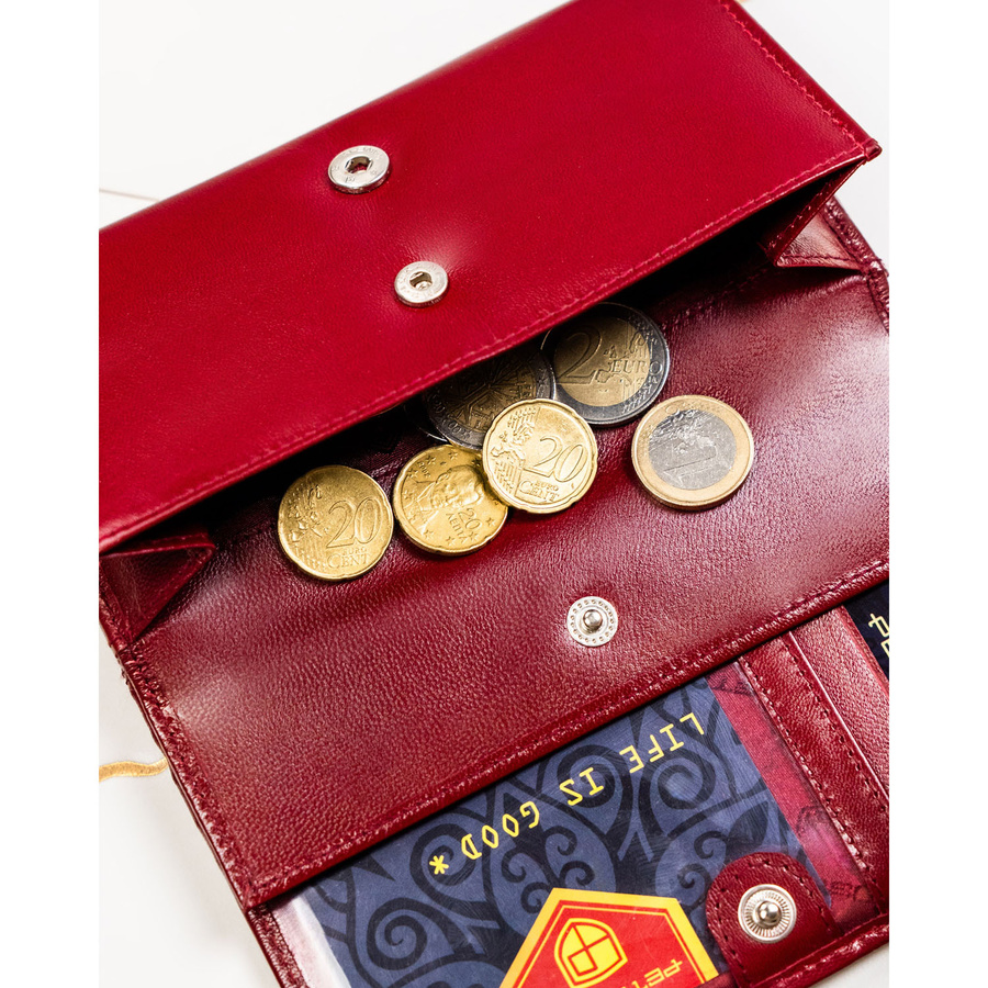 Leather wallet RFID PETERSON PTN RD-08-NGV