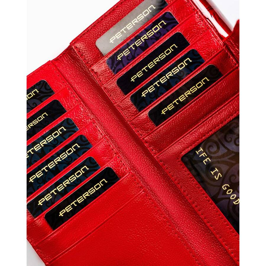 Leather wallet RFID PETERSON PTN 42100-CB