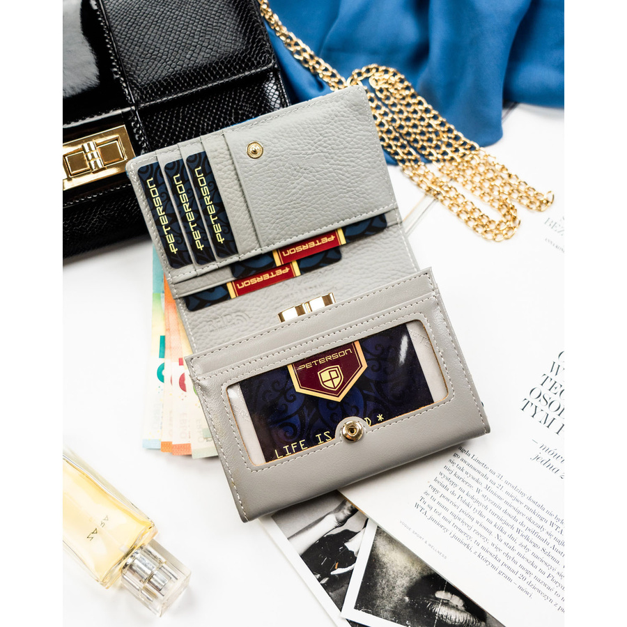 Leather wallet RFID PETERSON PTN PH30-LFL