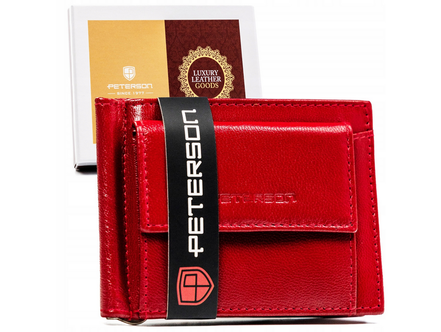 Leather wallet RFID PETERSON PTN RD-250-GCL