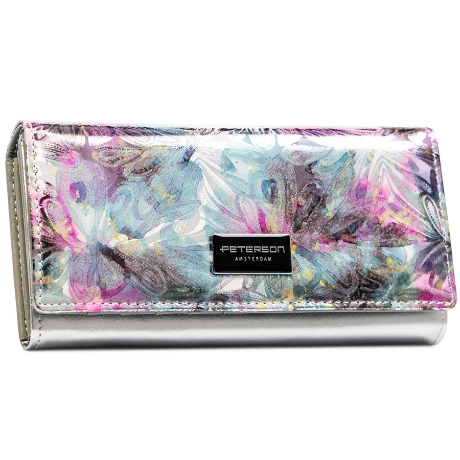 Leather+leatherette wallet RFID PETERSON PTN PX22-1-NPK