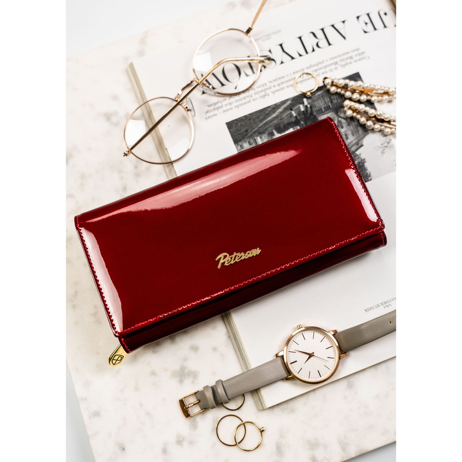 Leather wallet RFID PETERSON PTN BC-42106