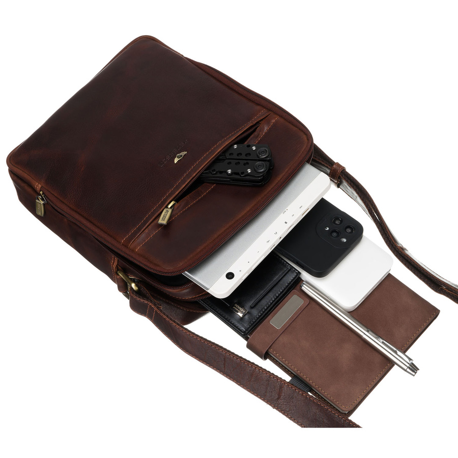 Leather bag PETERSON PTN TB-8021-WAX