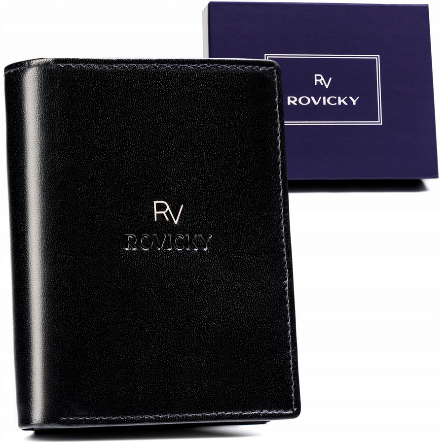 Leather wallet RFID ROVICKY RV-7680056-9-BCA