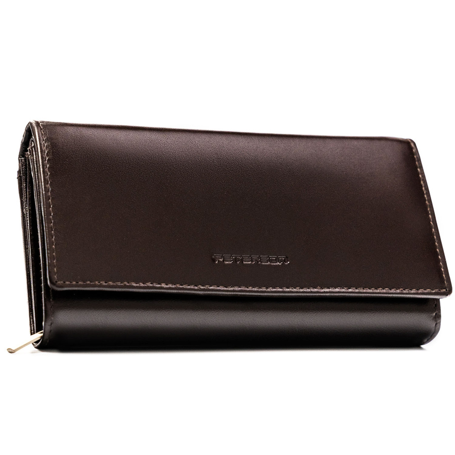 Leather wallet RFID PETERSON PTN RD-12-NGV