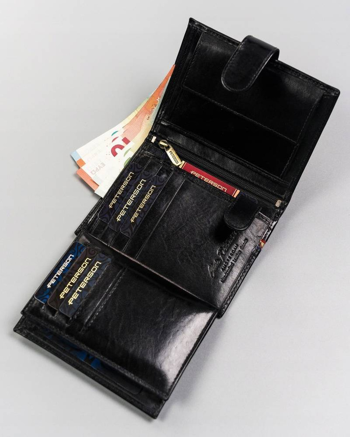 Leather wallet RFID PETERSON PTN 22311L-VT-A