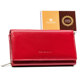 Leather wallet RFID PETERSON PTN BD-11-GCL