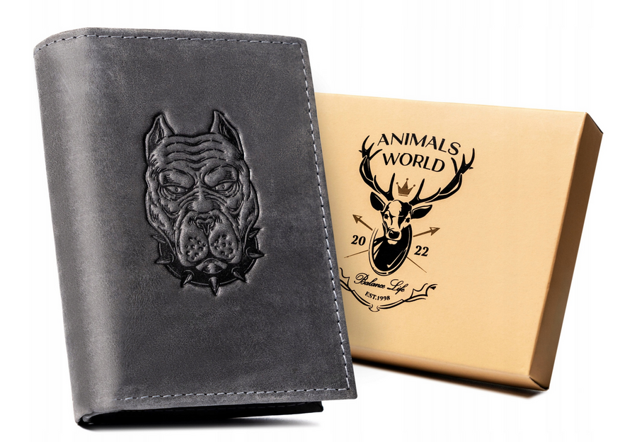 Leather wallet RFID ALWAYS WILD N4-CHM-DOG-1