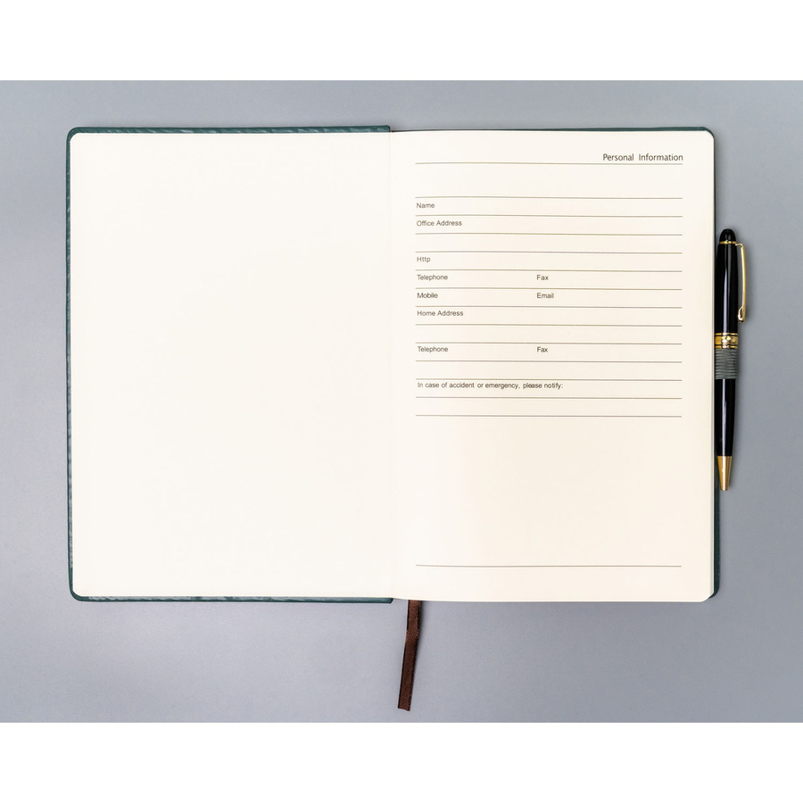 Zielony notes w twardej oprawie formacie B5 zadrukowany w linie - Peterson