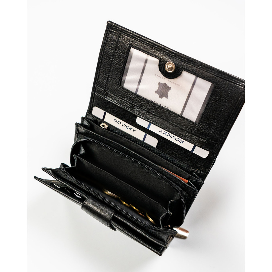 Leather wallet RFID ROVICKY R-D1512-NCD-BL
