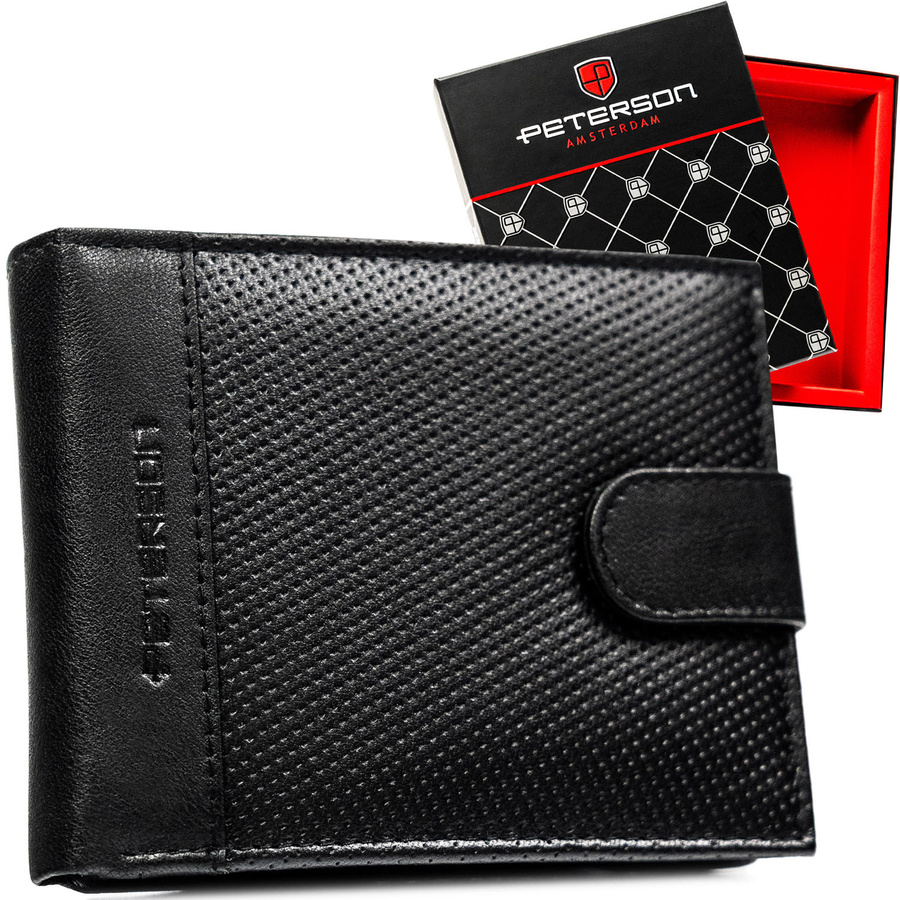 Leather wallet RFID PETERSON PTN N992L-DOT