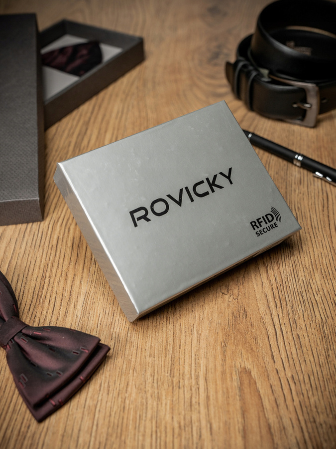 Leather wallet RFID ROVICKY PC-102L-BAR