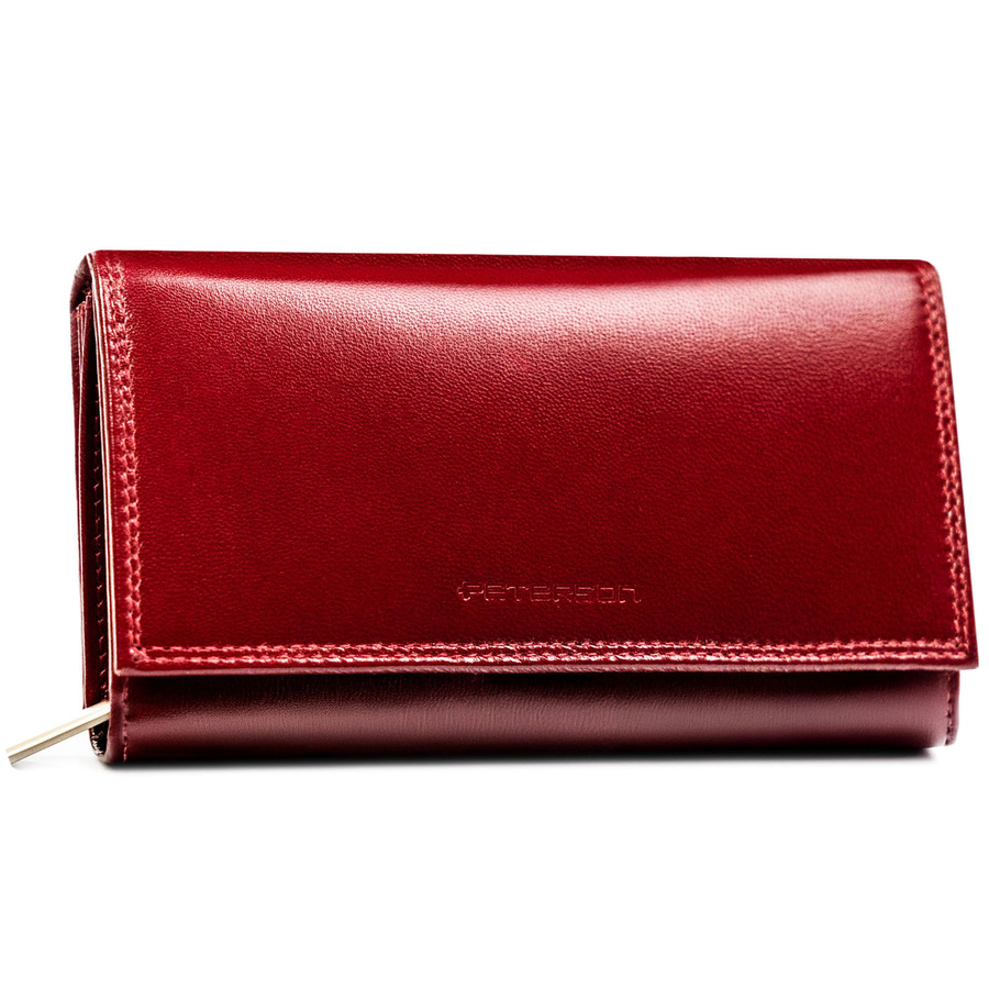 Leather wallet RFID PETERSON PTN RD-07-NGV
