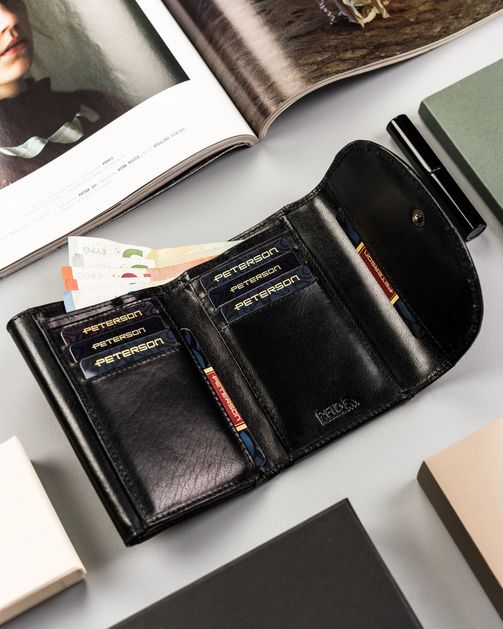 Leather's wallet RFID PETERSON PTN 116-BO