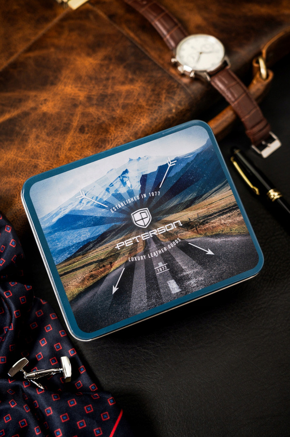 Leather wallet RFID PETERSON PTN N4C-VIN-S