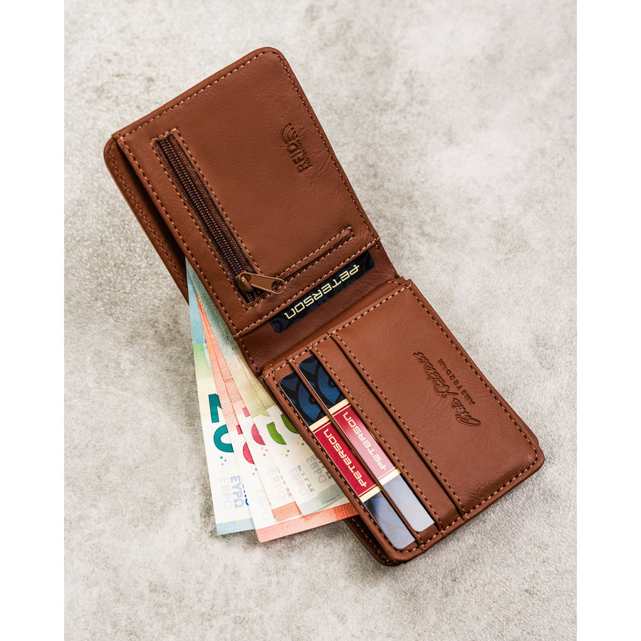 Leatherette wallet RFID PETERSON PTN EH-08Z