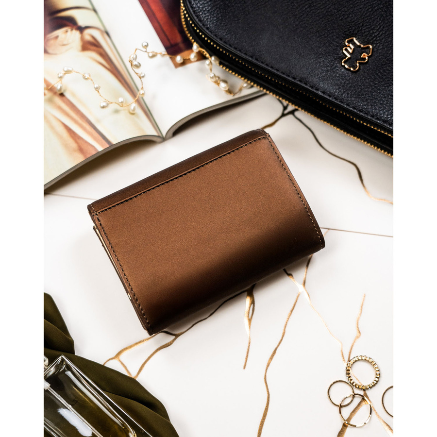 Leather and leatherette wallet RFID PETERSON PTN PS445-HNL