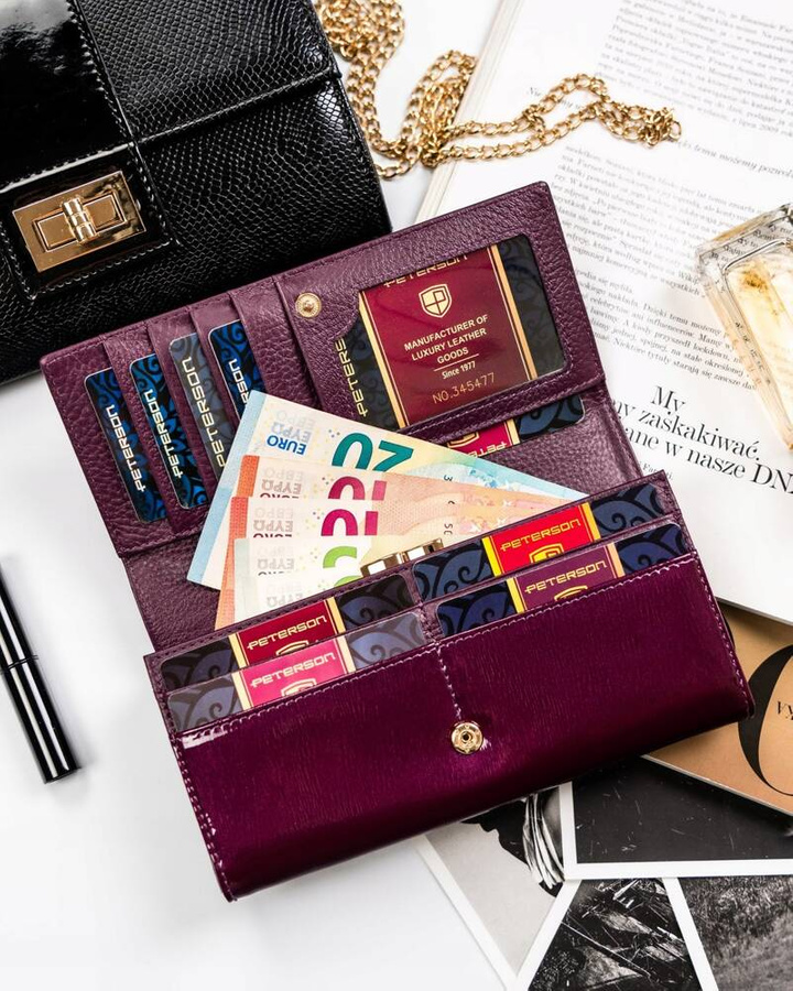 Leather wallet RFID PETERSON PTN 42122-SH