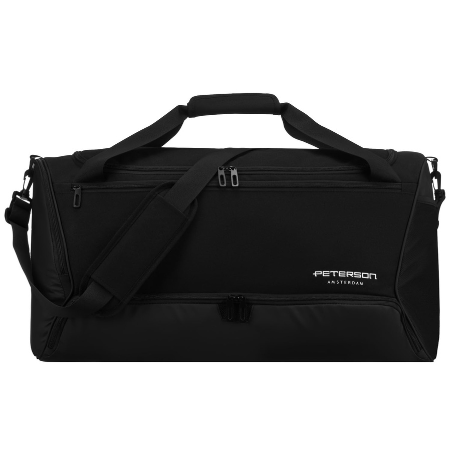 Čierna priestranná cestovná taška z odolného polyesteru - Peterson