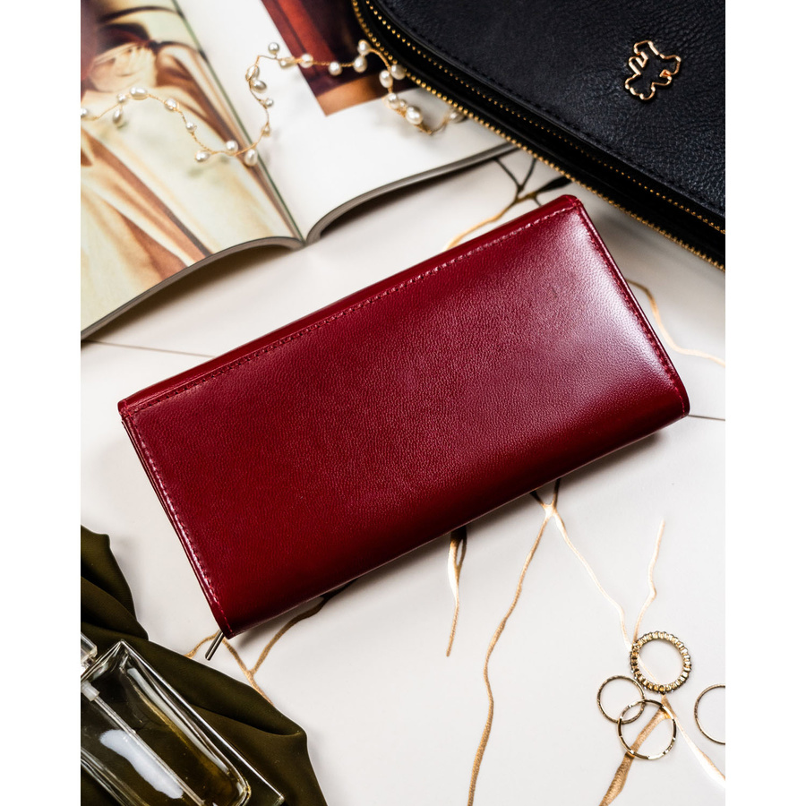 Leather wallet RFID PETERSON PTN RD-12-NGV