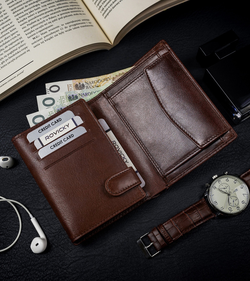 Leather man wallet ROVICKY PC-101-BAR